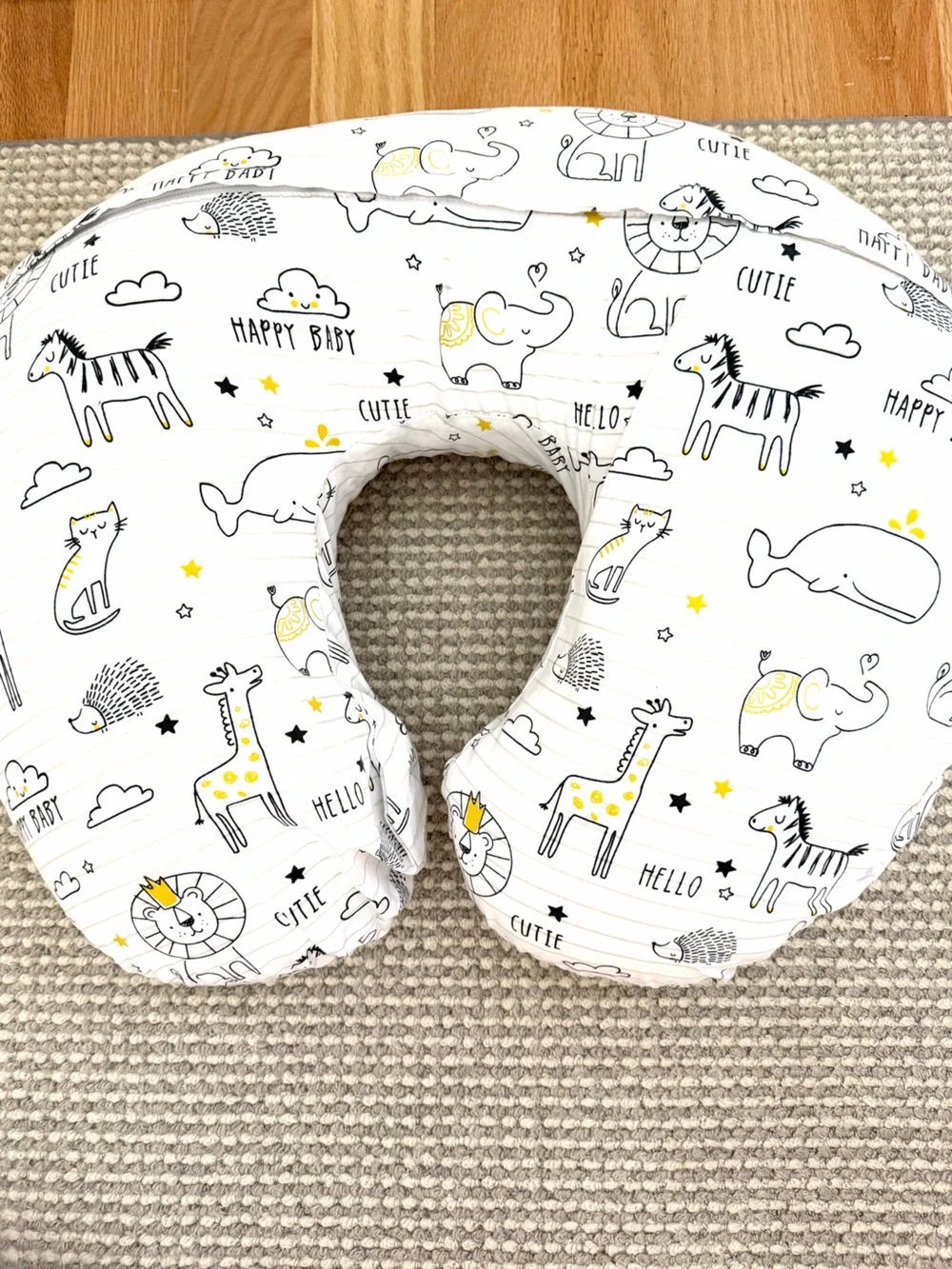 Boppy Nursing Pillow with Happy Baby Animal Print Cover – Baby